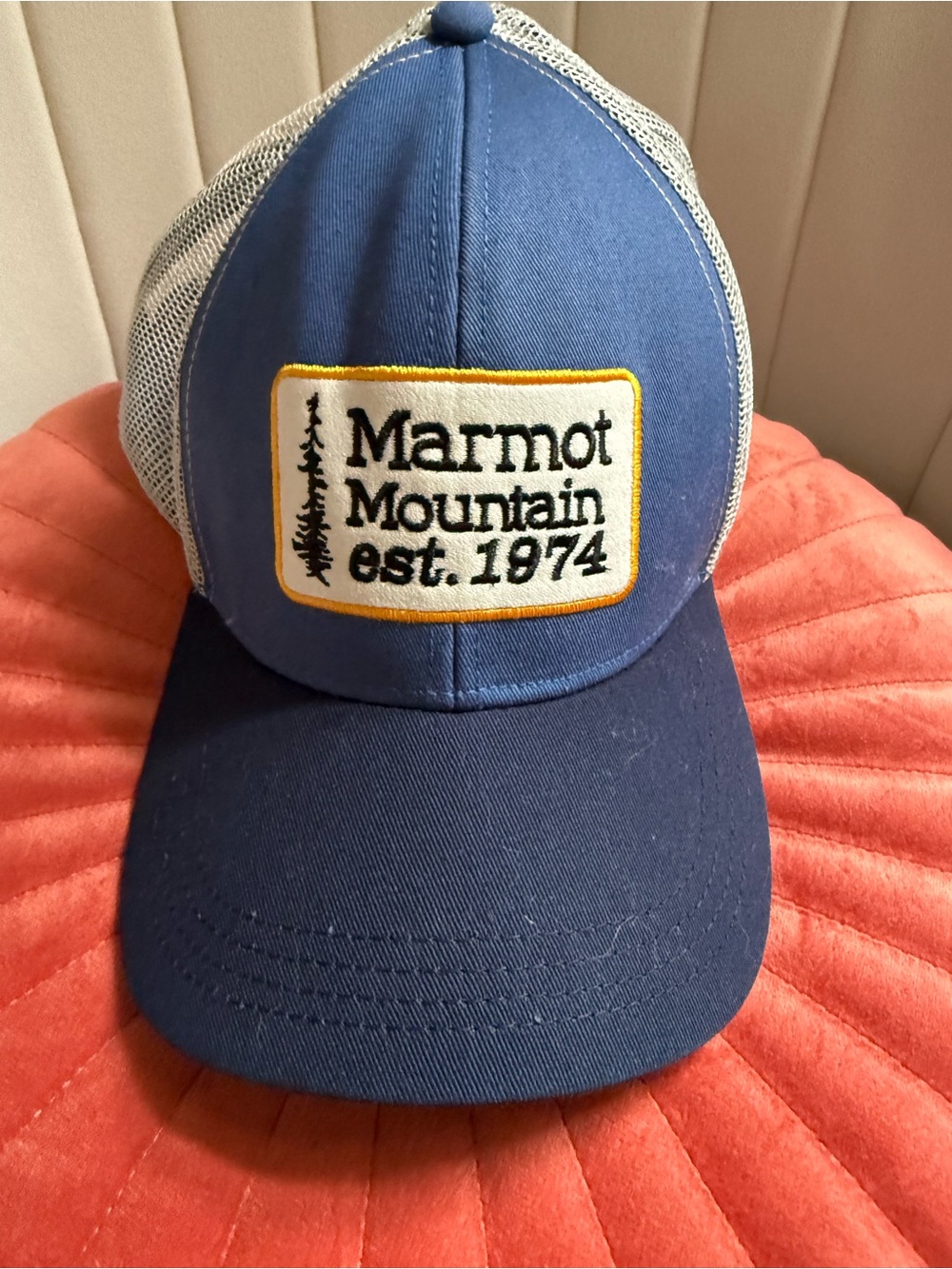 Marmot Mountain Blue Trucker Cap
